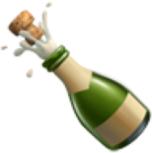 #emoji #iphoneemoji #champagne #bottle #food #dinner - Champagne Clipart (1024x1024), Png Download
