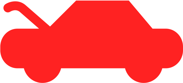 Pop-up - Car Symbol In Red Clipart (600x600), Png Download