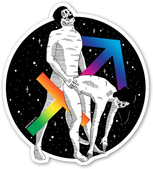 Sagittarius Sticker - Sagittarius Print Clipart (549x600), Png Download