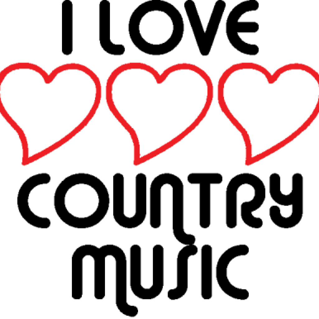 Country Music Clipart I Love Country Music Clipart - Love Country Music - Png Download (1024x1024), Png Download