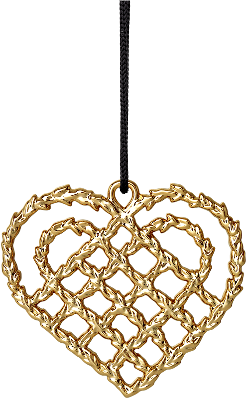 Christmas Heart H7 Gold Plated Karen Blixen - Karen Blixen Julepynt Guld Clipart (1200x1200), Png Download