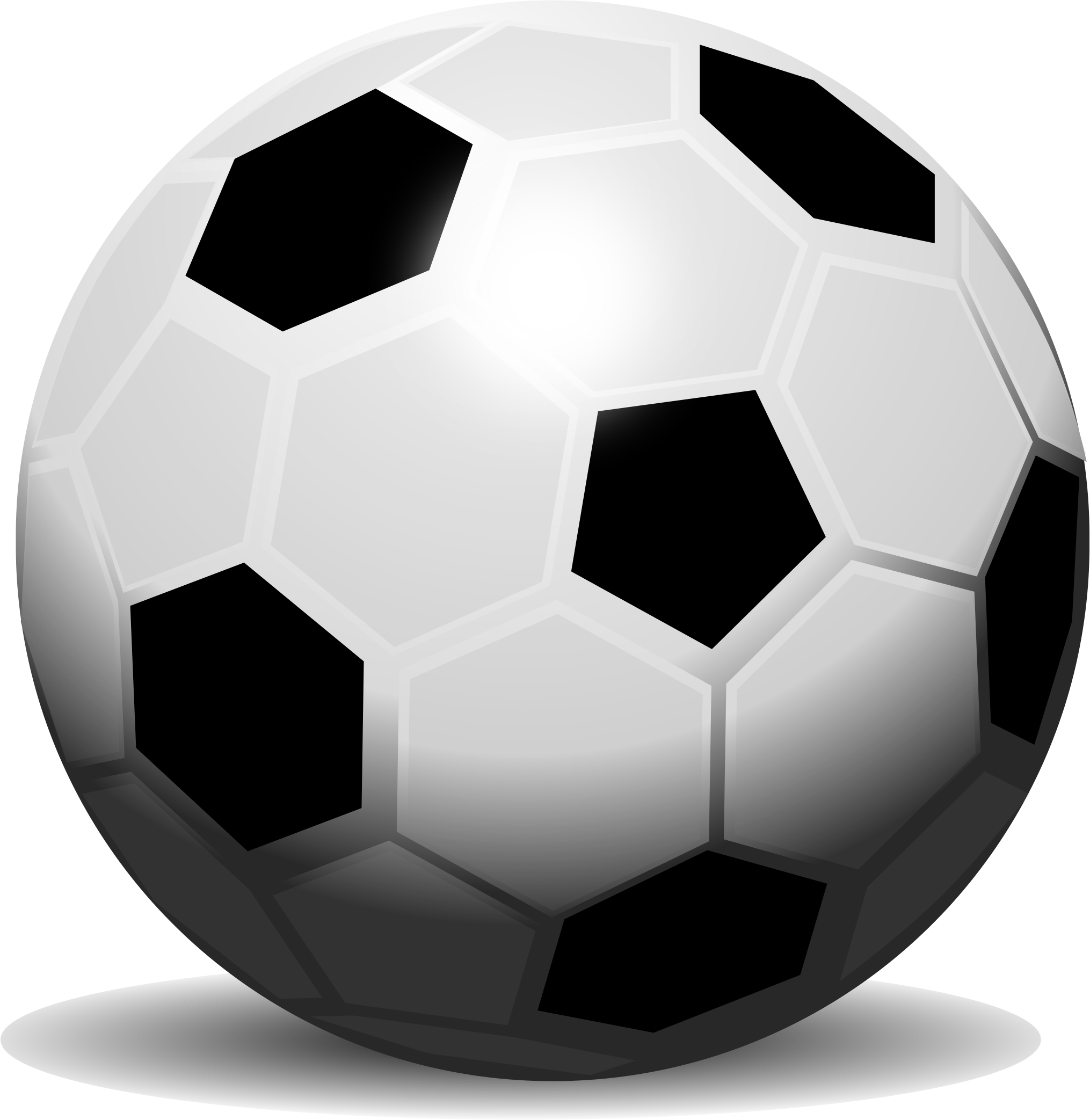 See Here Football Clip Art Black And White - Portrait Size Soccer Ball Transparent Background - Png Download (2030x2086), Png Download