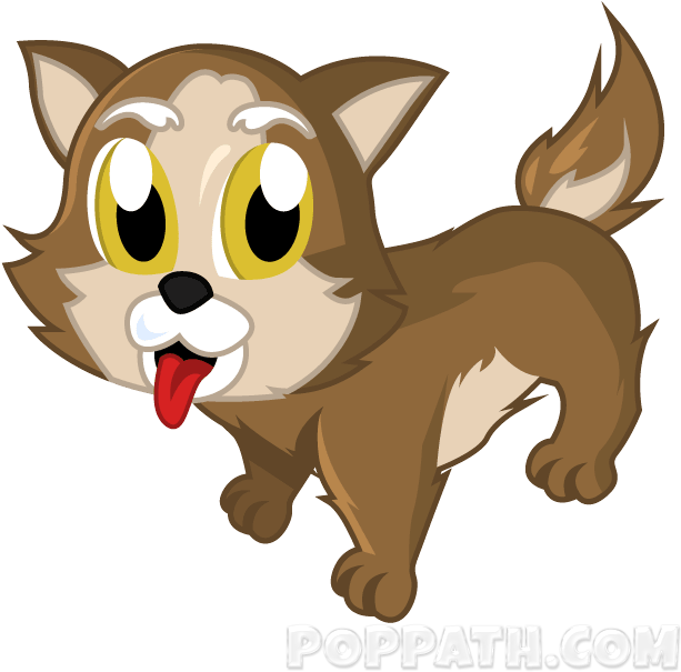 To Draw A Happy Dog, There Are Several Things To Put - Cartoon Clipart (650x650), Png Download