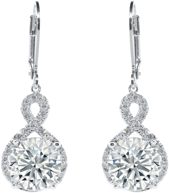 Cate & Chloe 18k Gold Plated Jewelry Collection Up - Diamond Earrings Dangle Clipart (864x864), Png Download