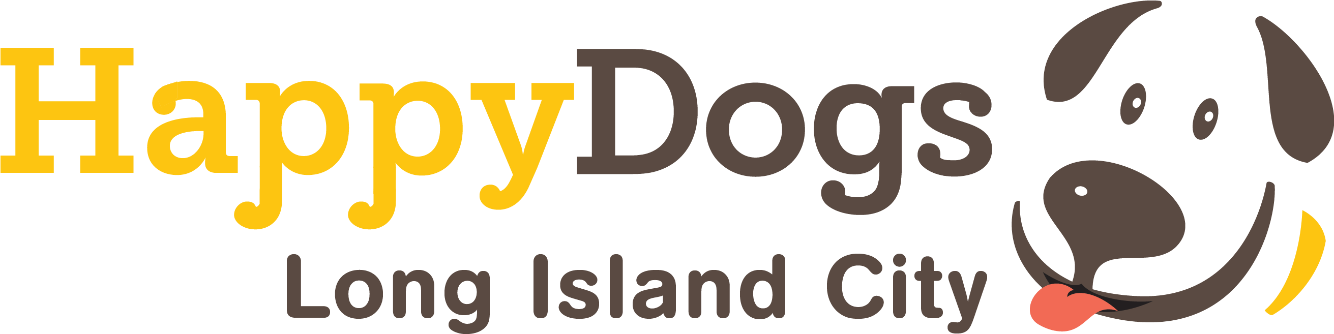 Happy Dogs Long Island City - Graphic Design Clipart (2622x670), Png Download