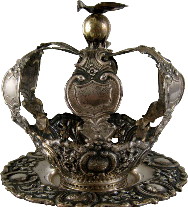 Antique 833 Silver Crown & Stand C - Coroa Espirito Santo Png Clipart (705x705), Png Download