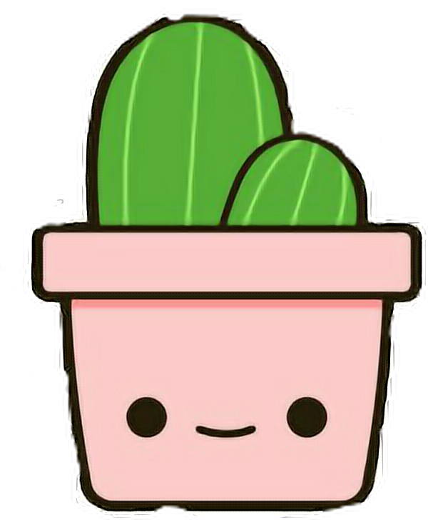 Cactus Clipart Aesthetic - Cactus Kawaii - Png Download (600x728), Png Download