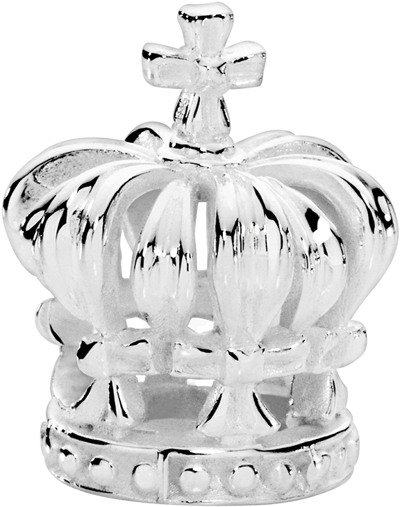 Sterling Silver Crown Charm , Png Download Clipart (576x730), Png Download