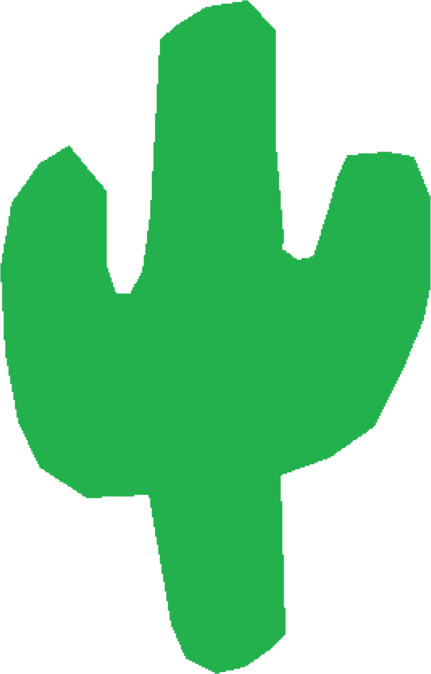 Cactus Clipart (1458x2280), Png Download