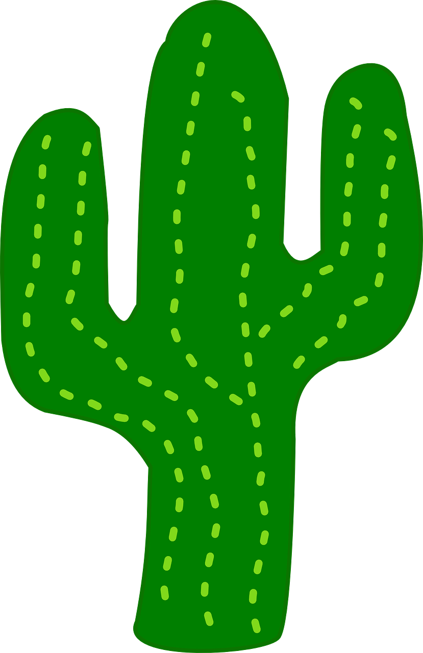 Cactus Clipart Free Cactus Clip Art At Clker Vector - Cactus Clipart - Png Download (829x1280), Png Download