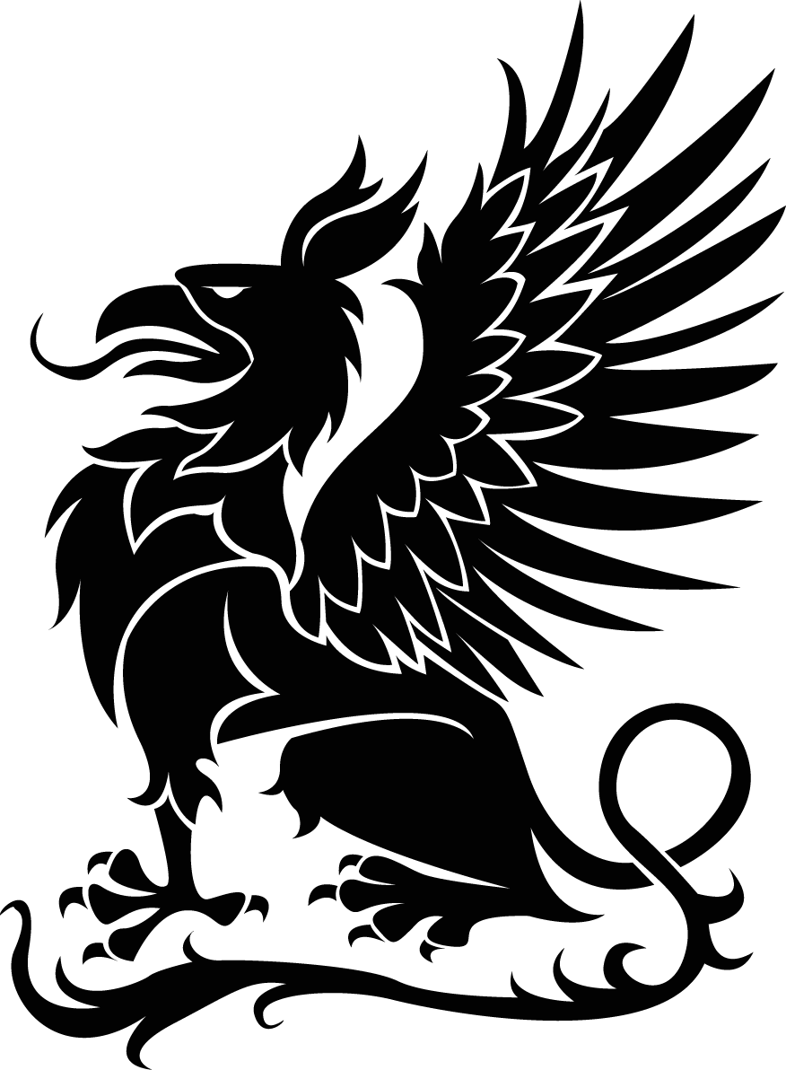 Griffin Black And White Png Clipart - Large Size Png Image - PikPng.