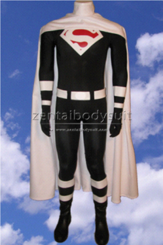 Black And White Superman Costume Clipart (800x800), Png Download