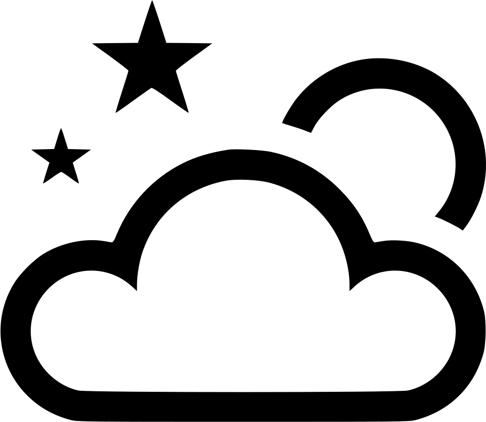 Cloud Stars Moon Comments - Douglas County Schools Clipart (981x852), Png Download