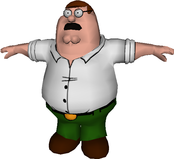 Peter Griffin Png - Family Guy T Pose Clipart (750x650), Png Download
