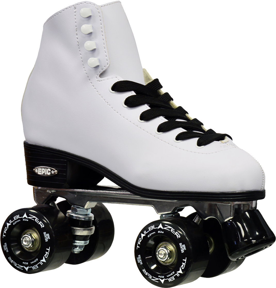 Classic White & Black - Classic Roller Skates Clipart (1600x1200), Png Download