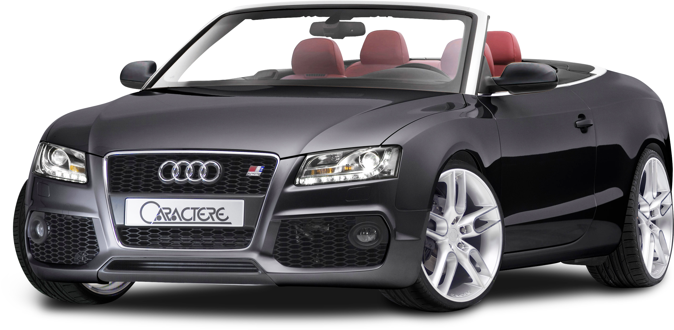 Audi A5 Cabrio Black Car Png Image - Audi A5 S5 Cabrio Clipart (2300x1209), Png Download