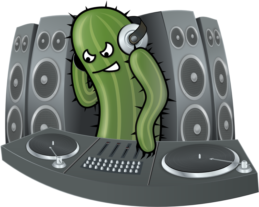 Dj Cactus - Dj Clip Art - Png Download (958x821), Png Download