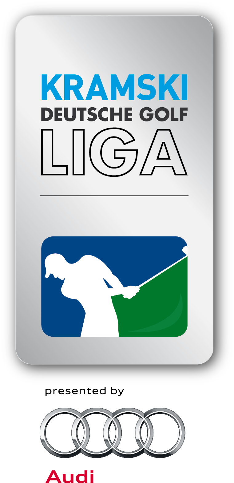 Logo Kramski Dgl Presented By Audi - Deutsche Golf Liga Clipart (775x1577), Png Download
