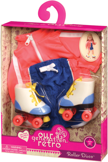 Roller Disco Retro Outfit Package - Our Generation Dolls Swimsuit Clipart (600x600), Png Download