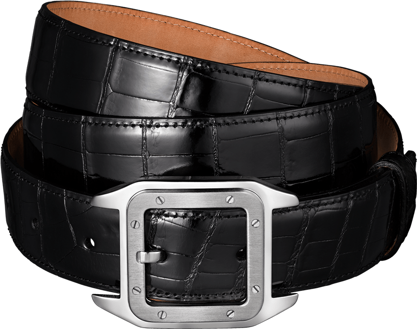 #7 Cartier Crocodile Leather And Palladium Belt - Expensive Men Belt Clipart (1000x1000), Png Download