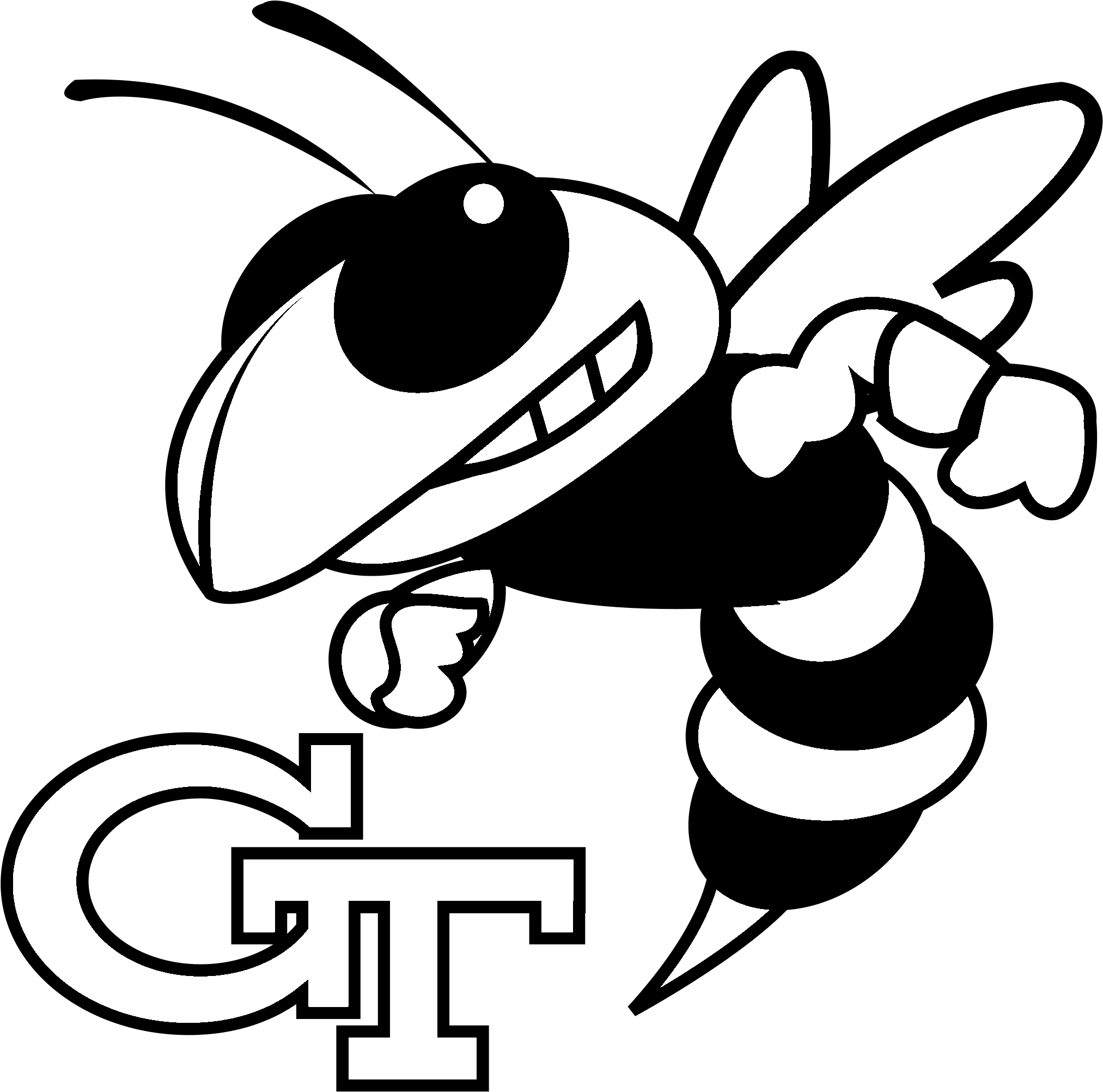 Tech Yellow Jackets Logo Black And White Tech Logo