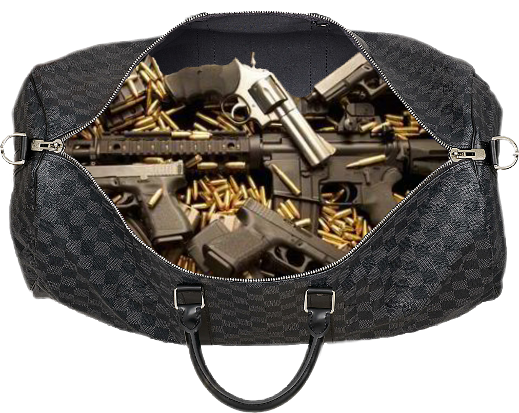 Women Bag Clipart Gucci - Duffel Bag With Money - Png Download (1012x805), Png Download