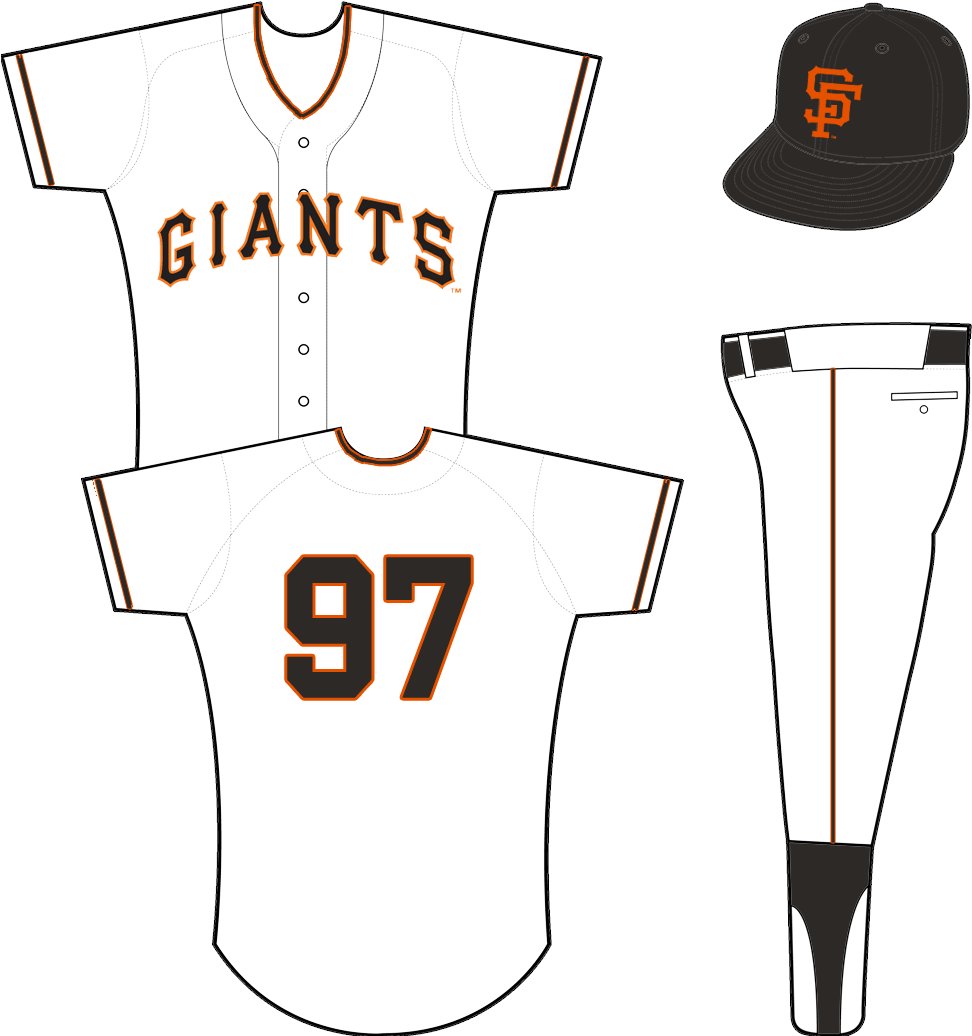San Francisco Giants - Red Sox White Uniform Clipart (1000x1035), Png Download