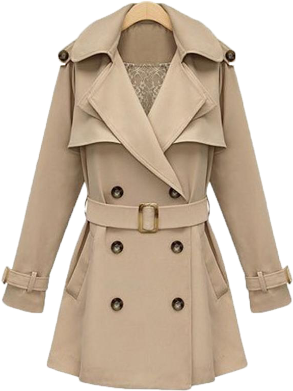 Coat Png Background - Trench Coat Beige Women Clipart (800x800), Png Download