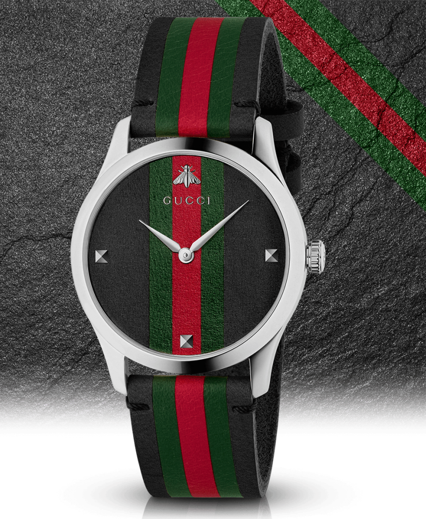 Just Like Strands Of Dna, The Signature Gucci Style - Gucci Watch Clipart (587x715), Png Download
