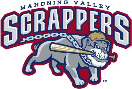 Both The Primary Logos The Mahoning Valley Scrappers Clipart (768x432), Png Download