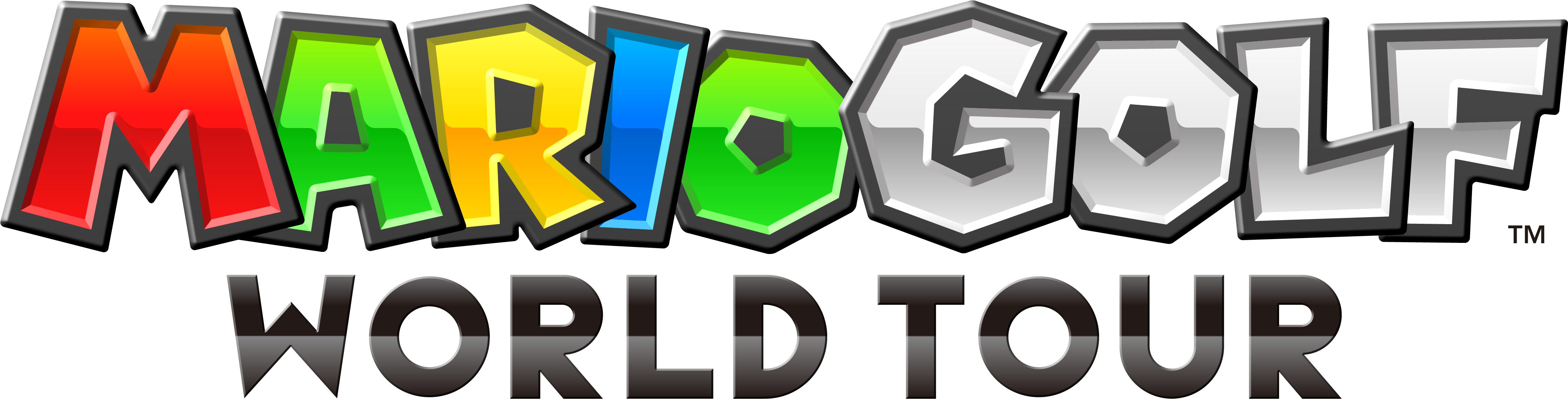 World Tour - Mario Golf World Tour Logo Clipart (4620x1249), Png Download