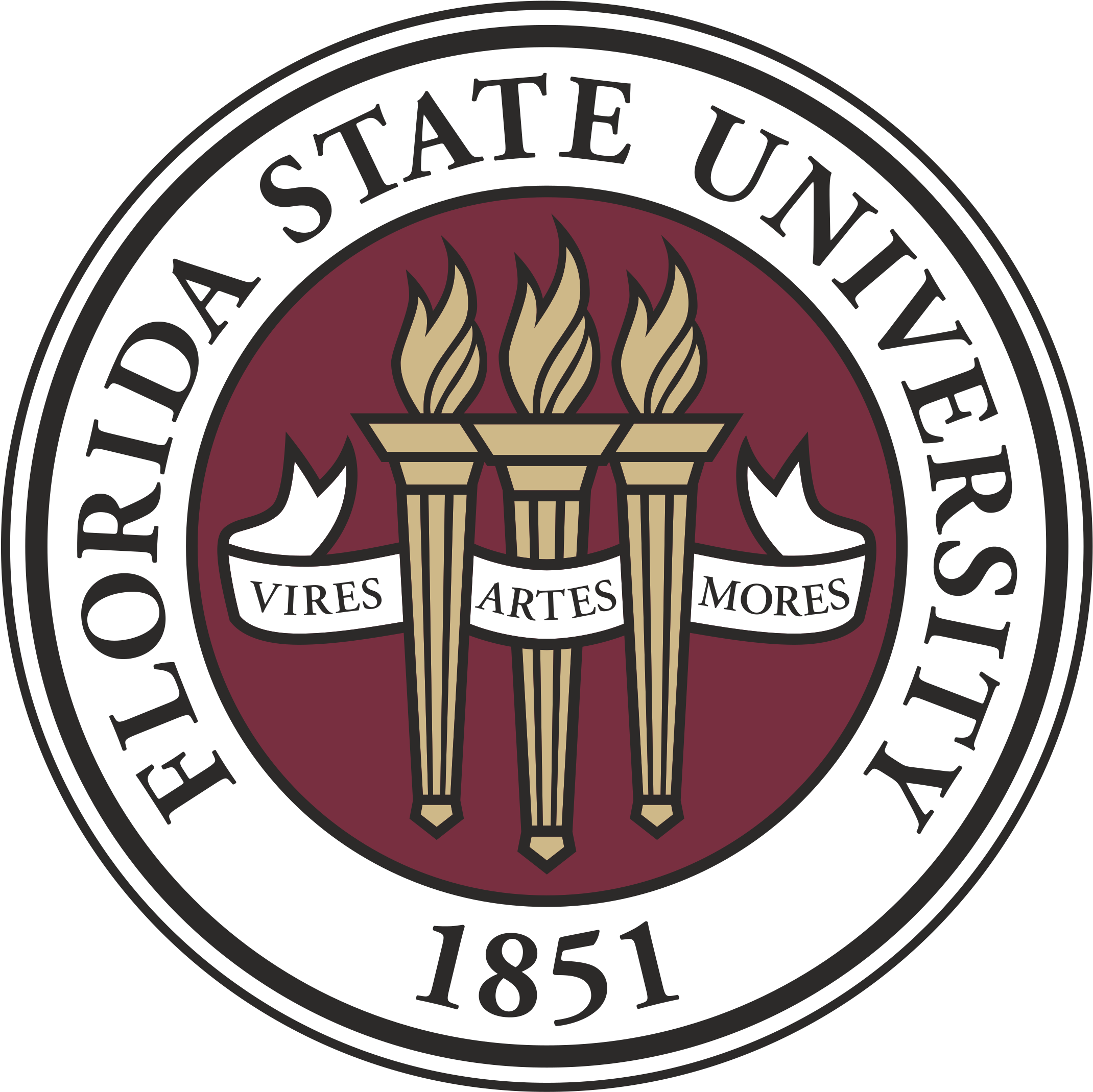 Florida State University Logo Png Transparent - Florida State University Emblem Clipart (2400x2400), Png Download
