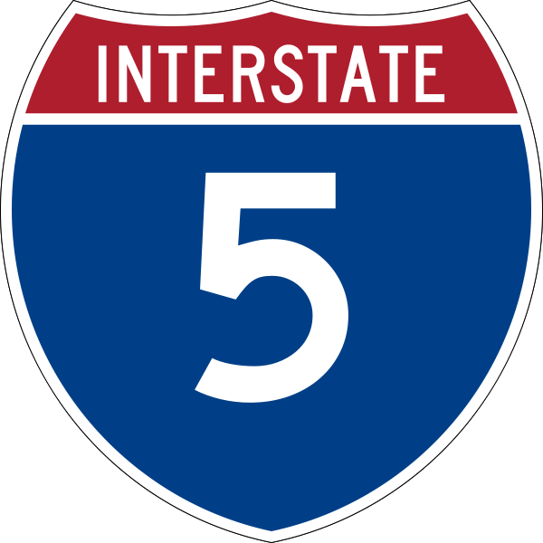 California Interstate 5 Clipart (600x600), Png Download