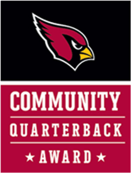 The Arizona Cardinals Community Quarterback Award Recognizes - Arizona Cardinals Clipart (824x464), Png Download