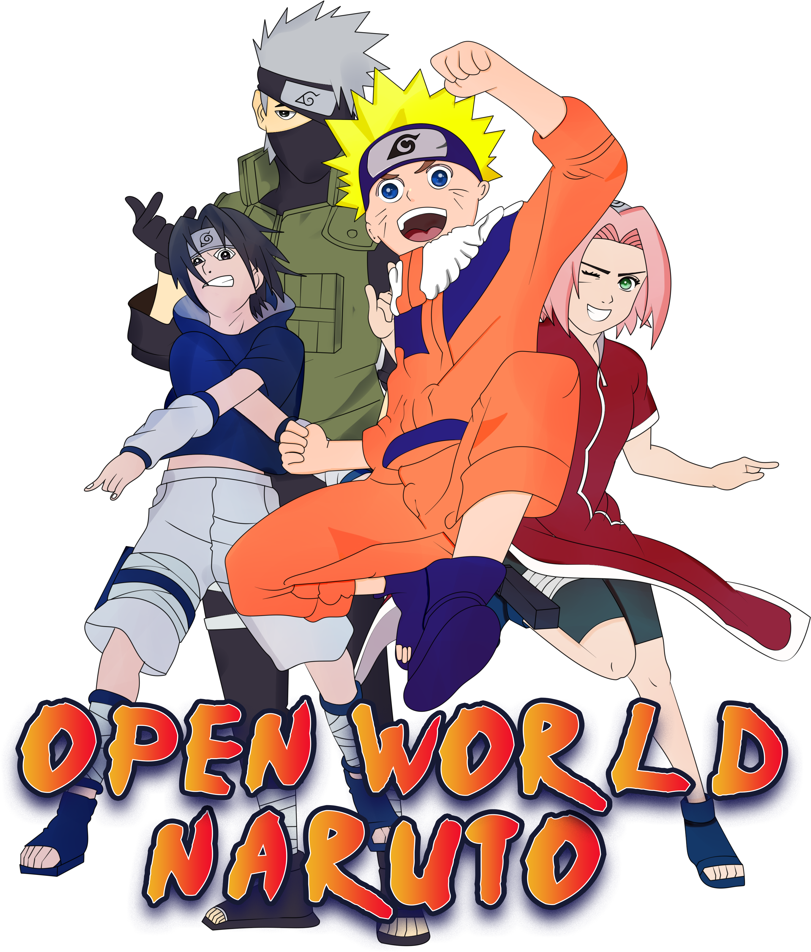 Open World Naruto Logo - Cartoon Clipart (4000x4000), Png Download