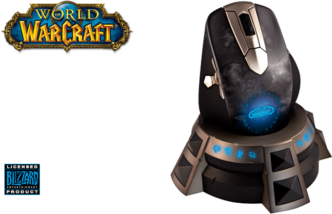 Steelseries World Of Warcraft Wireless Mmo Gaming Mouse - Steelseries World Of Warcraft Mouse Clipart (790x465), Png Download