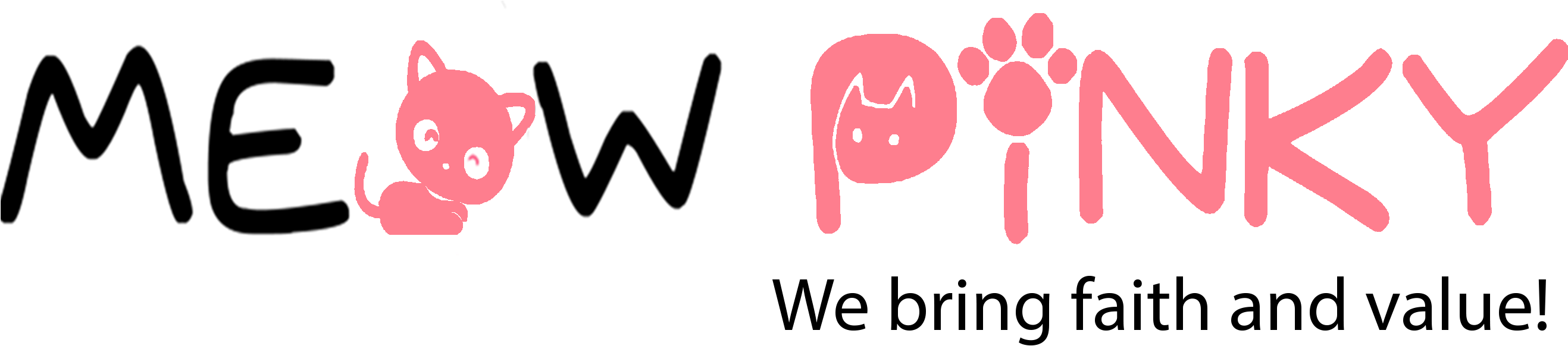 Meow Pinky Meow Pinky Clipart (2646x894), Png Download