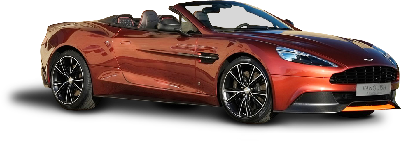 Aston Martin Vanquish Volante Car Png Image - Aston Martin Orange Colour Clipart (1446x544), Png Download