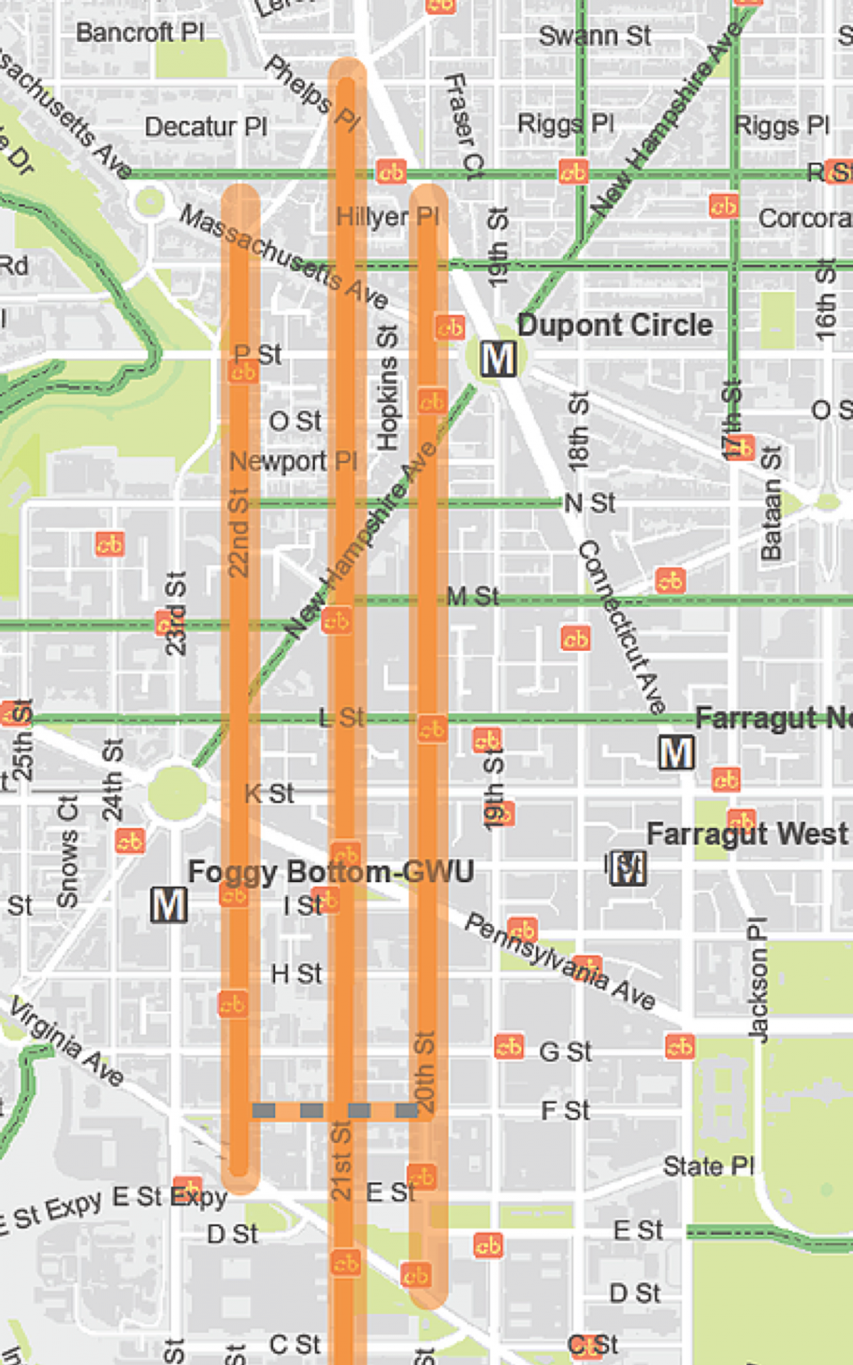 Here Are Three Options Where The Protected Bikeway - Map Clipart (1200x1919), Png Download