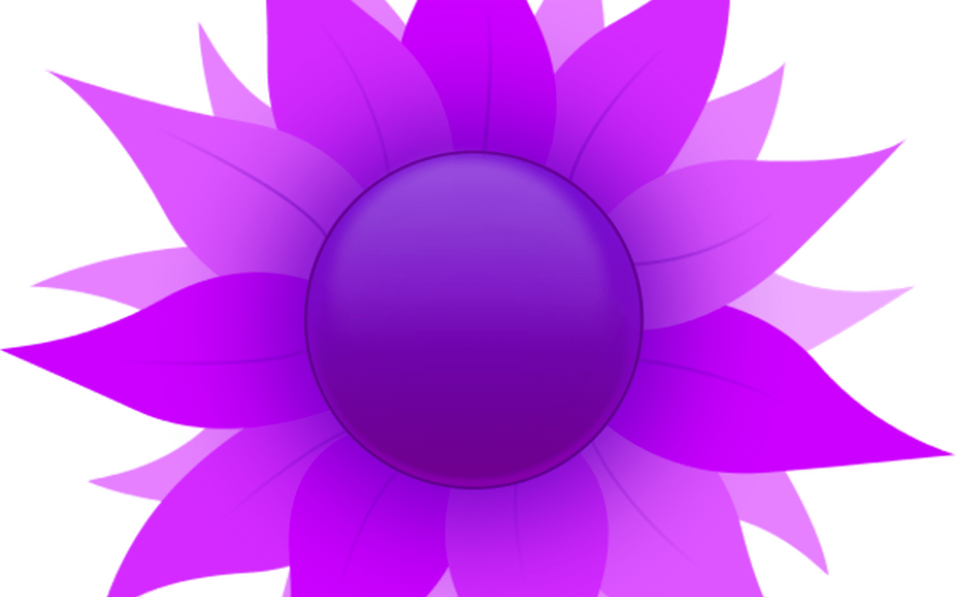 Free Purple Sunflower Cliparts, Download Free Clip - Circle - Png Download (1368x855), Png Download