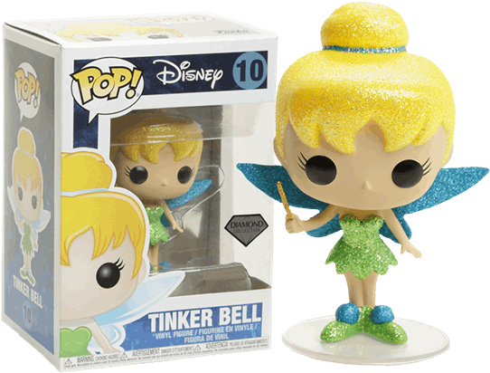Tinker Bell Diamond Glitter Pop Vinyl Figure - Funko Pop Disney Diamond Collection Clipart (600x600), Png Download
