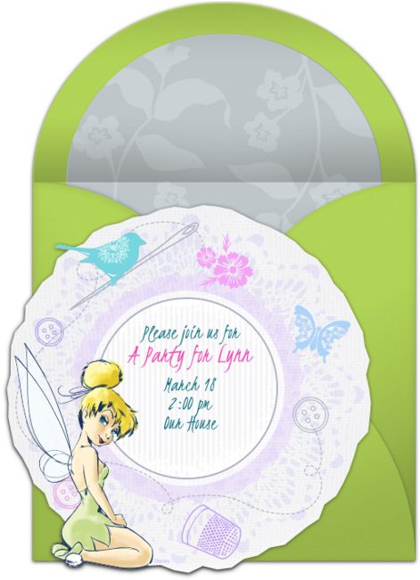 Tinker Bell Online Invitation - Illustration Clipart (650x650), Png Download