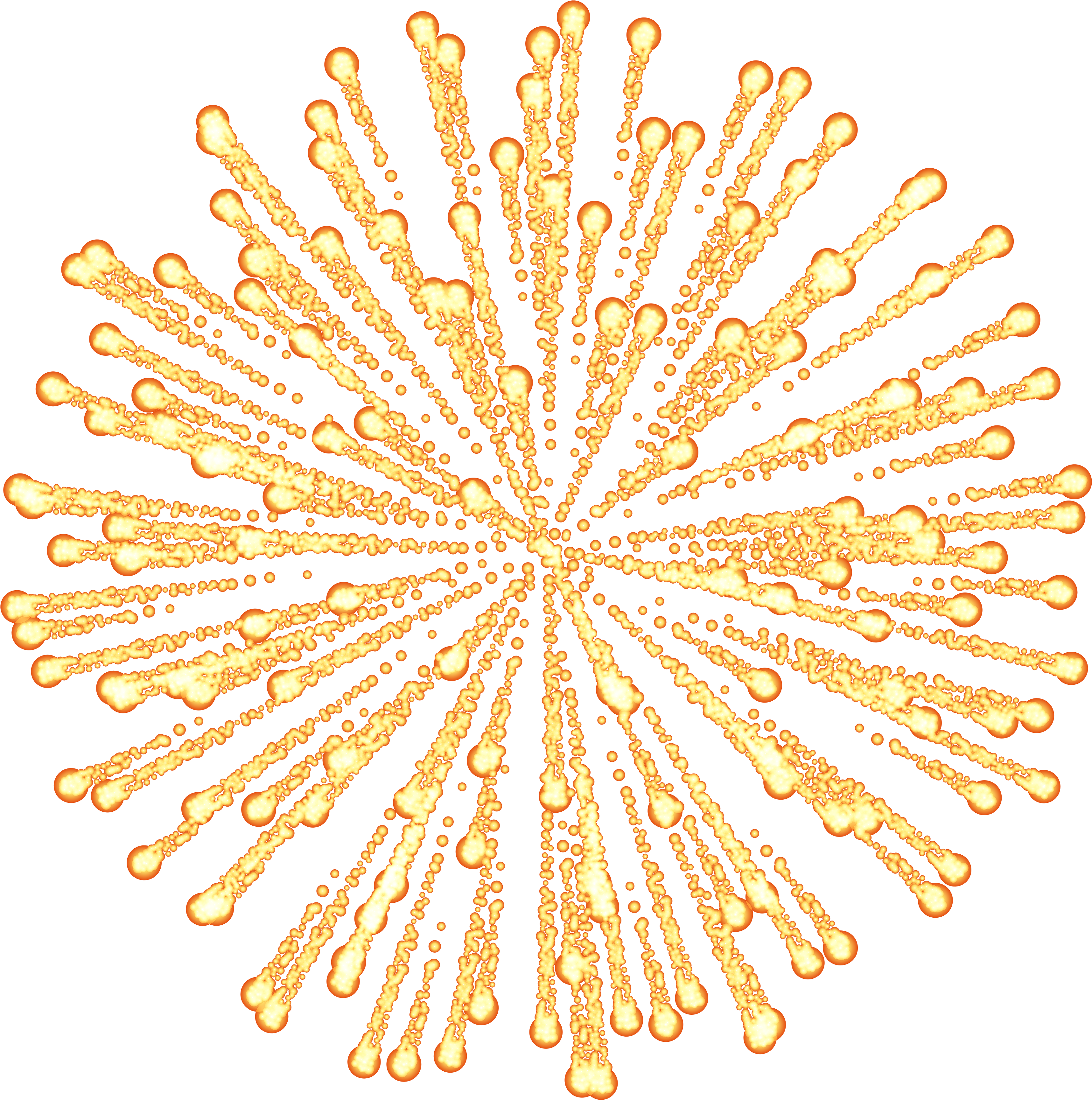 Yellow Firework Clip Art Png Image - Fireworks Landscape Border Png Transparent Png (3475x3500), Png Download