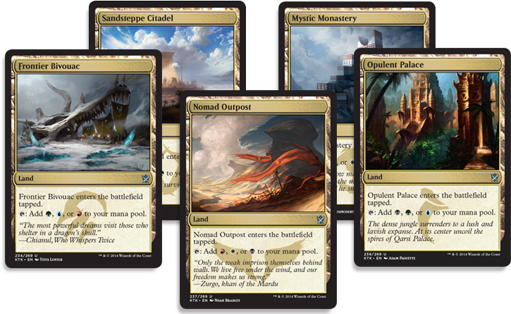 Evolving Mana Bases Trilands Were Key For - Mtg 3 Color Lands Clipart (750x450), Png Download