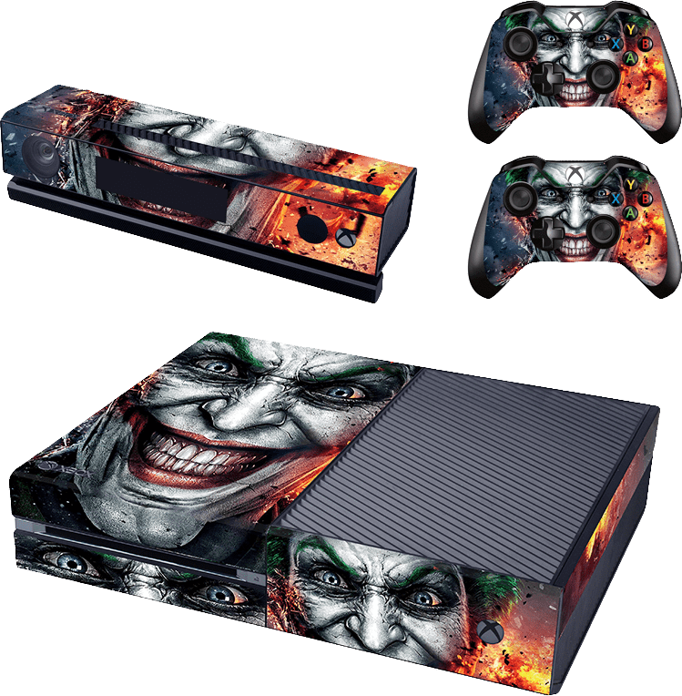 Xbox One Skin Batman Sinister Joker Smile - Anime Xbox One Cover Clipart (749x764), Png Download