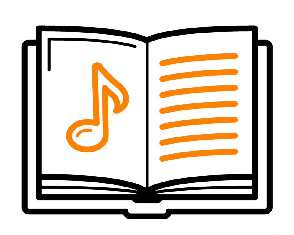 Music Book Image Black And White Stock Rr Collections - Music Book Clip Art - Png Download (1000x800), Png Download