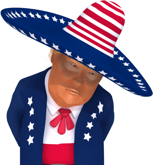 #trumpstickers Disappointed Trump 3d Caricature - Illustration Clipart (618x618), Png Download