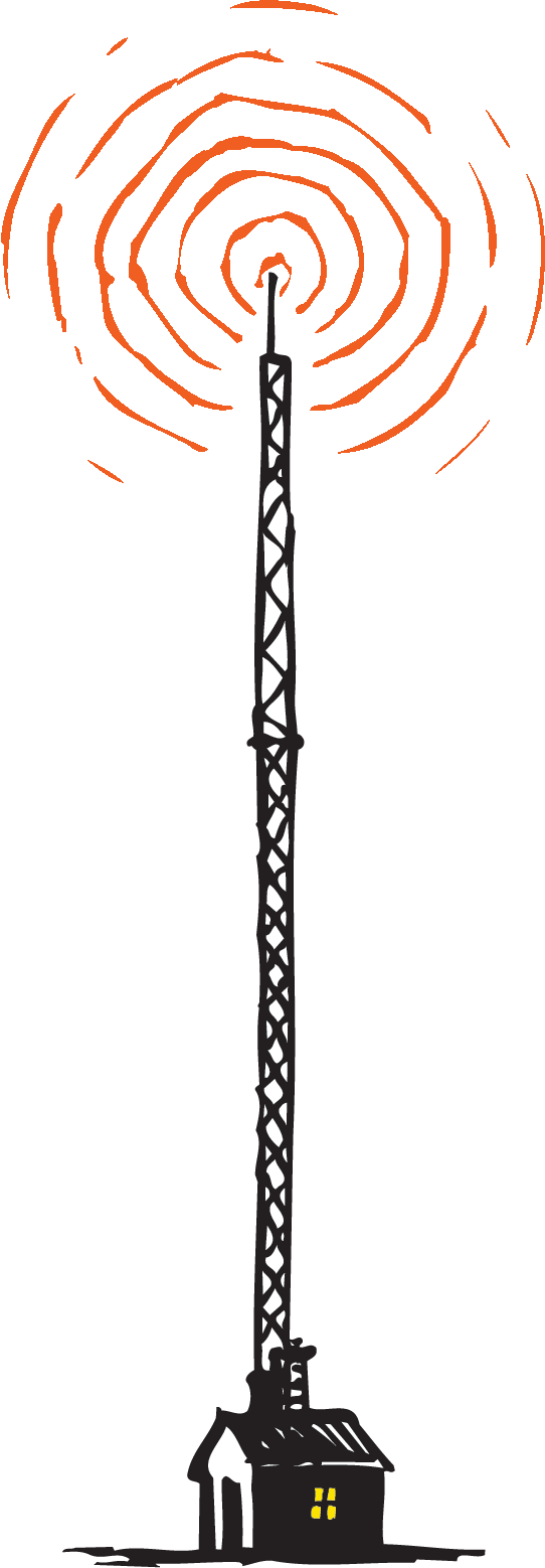 Color Version Radio Tower - Radio Station Tower Png Clipart (542x1558), Png Download