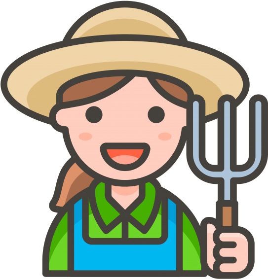 Woman Farmer Emoji Png Transparent Emoji - Woman Judge Vector Clipart (866x650), Png Download