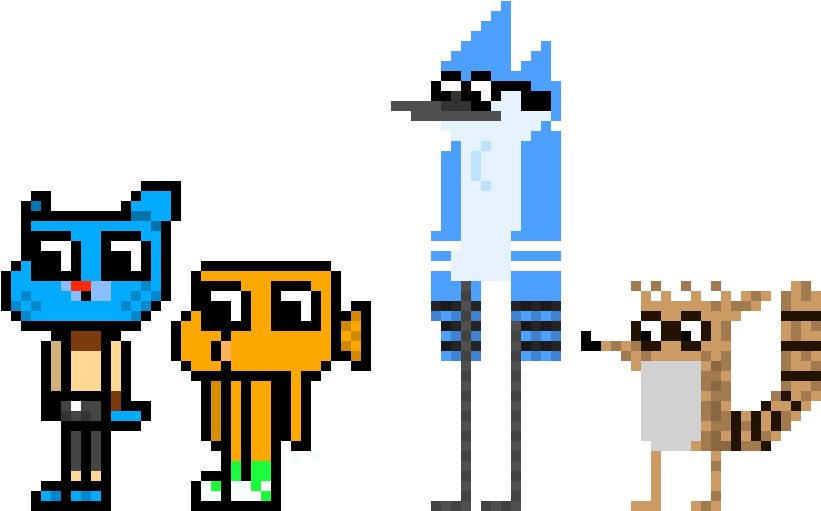 Gumball,darwin,mordecai E Rigby - Graphic Design Clipart (900x550), Png Download